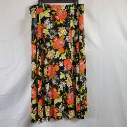 Evan Picone Women Black Floral Skirt XL NWT alternative image