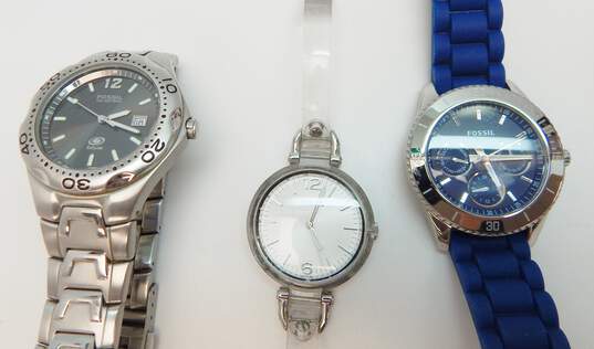 Fossil Silver Tone His & Hers Watches 227.8g image number 5