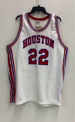 Rawlings Houston Cougars White Basketball Jersey Signed by Clyde Drexler Sz. XL