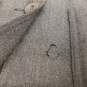 Womens Gray Pockets Long Sleeve Collared Single Breasted Jacket Size 8 image number 4