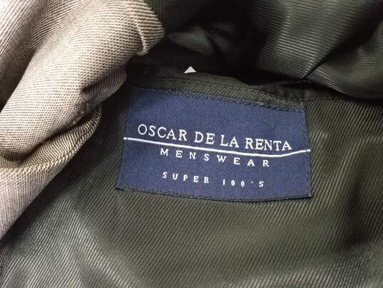 Oscar de la Renta Vintage Grey Wool Suit Jacket Men's Size 40 L image number 5