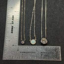 Bundle of 3 Sterling Silver Pendant Necklaces alternative image