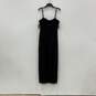 NWT Womens Black Sleeveless Sweetheart Neck Thigh Slit One-Piece Jumpsuit Size L image number 1