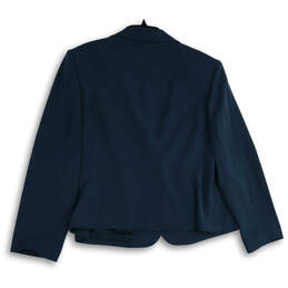 Womens Blue Long Sleeve Notch Lapel Flap Pocket Two Button Blazer Size 16W alternative image