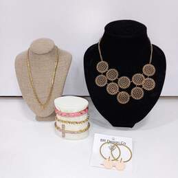 Gold & Pink Jewelry Collection 6pc Lot
