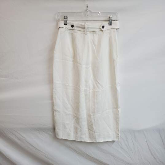 Reiss White Belted Skirt WM Size 2 NWT image number 1