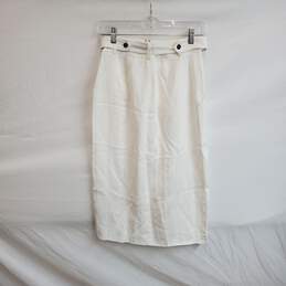 Reiss White Belted Skirt WM Size 2 NWT