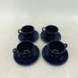 VTG Fiestaware Cobalt Blue Set of 4 Coffee Cups & Saucers image number 1