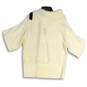 White House Black Market Womens White Black Short Sleeve Pullover Sweater Size L image number 2