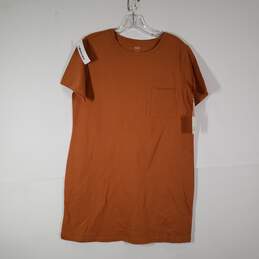 NWT Womens Crew Neck Short Sleeve Chest Pocket Pullover T-Shirt Size Large