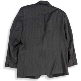 Mens Gray Pinstripe Long Sleeve Single Breasted Two Button Blazer Size L alternative image