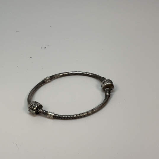 Designer Pandora 925 ALE Sterling Silver Chain Barrel Clasp Charm Bracelet image number 3