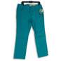 NWT Sonoma Womens Blue Denim 5-Pocket Design Straight Leg Jeans Size 16P image number 1