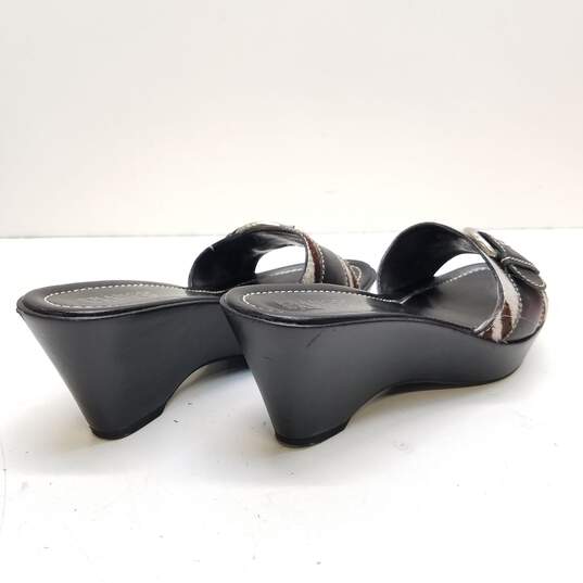 Franco Sarto Zebra Print Women's Sandals Black Size 8.5M image number 4