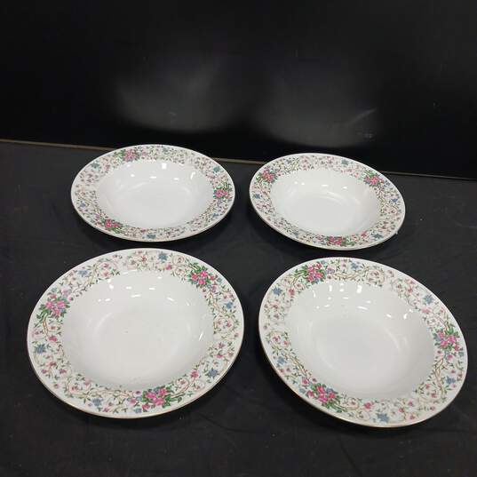 Set of 7 Vintage Farberware Monaco 3111 Floral Soup Bowls image number 2