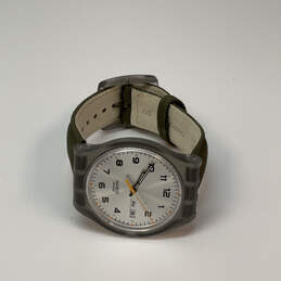 Designer Swatch Swiss Round Dial Green Adjustable Strap Analog Wristwatch alternative image