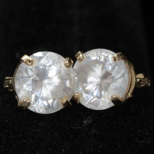 10K Yellow Gold CZ Earrings - 1.46g image number 1