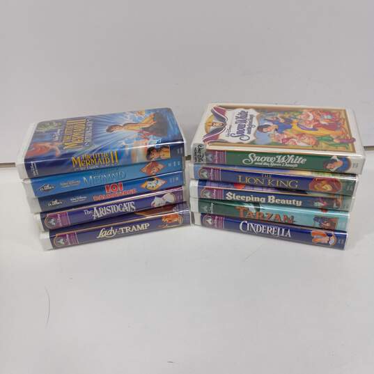 10PC Assorted Disney Classic VHS Movie Bundle image number 3