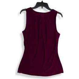 White House Black Market Womens Purple Round Neck Pullover Blouse Top Size M alternative image