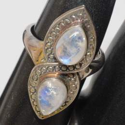Artisan Nicky Butler Signed Moonstone Ring Size 6.75 - 7.06g