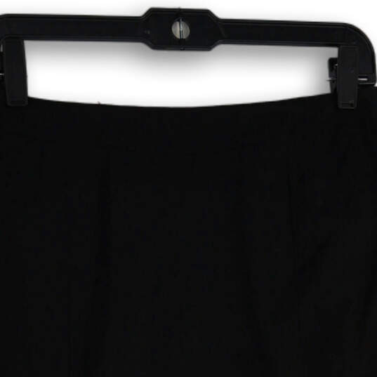 Womens Black Flat Front Knee Length Straight & Pencil Skirt Size 4 image number 3