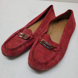 Coach Women's Red Suede Loafers Size 8B alternative image