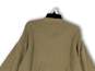 Mens Tan Striped Knitted Crew Neck Long Sleeve Pullover Sweater Size L image number 4