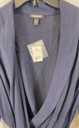 Express Blue Wrap Midi Dress- Size Small NWT alternative image