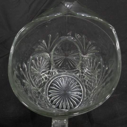 Medallion Clear Cut Glass Pitcher image number 3