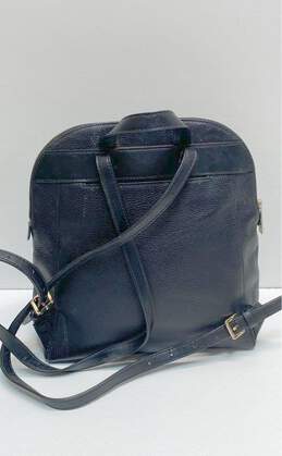 Michael Kors Rhea Black Leather Zip Backpack Bag alternative image
