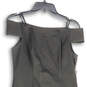 NWT Womens Black Round Neck Off Shoulder Back Zip Sheath Dress Size 8 image number 3