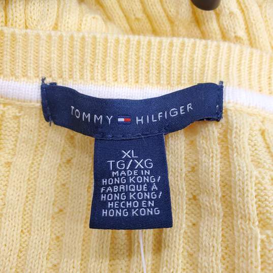 Buy the Tommy Hilfiger Women Yellow Knit Sweatshirt XL NWT | GoodwillFinds