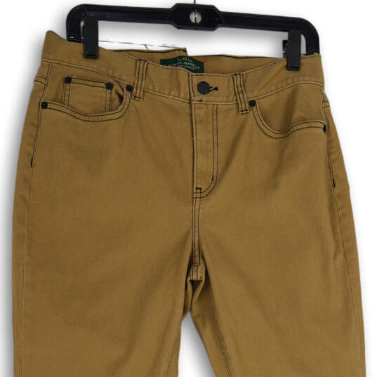 NWT Womens Tan Denim Medium Wash 5-Pocket Design Bootcut Jeans Size 6 image number 3