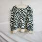 Eloquii Green & White Animal Patterned Knit Sweater WM Size 22/24 NWT image number 2