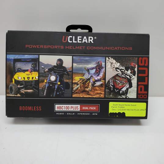 UClear HBC100 Plus Dual Pack Motorcycle Boomless Microphones for Hands Free Calling image number 1