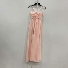 Womens Pink Sleeveless Spaghetti Strap Bridesmaid Fit & Flare Dress Size 2