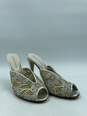 Authentic Vtg Emporio Armani Embroidered Silver Mules W 9 image number 3