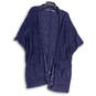 Womens Blue Heather Knitted Pockets Open Front Cardigan Sweater Size S/M image number 1