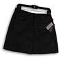 NWT Womens Black Flat Front Stretch Pockets Short A-Line Skirt Size 28 image number 1