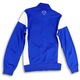Womens Blue Dri-Fit Long Sleeve Mock Neck Full-Zip Track Jacket Size Small alternative image