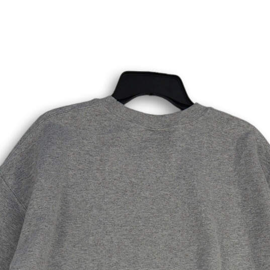 Mens Gray Heather Crew Neck Long Sleeve Pullover Sweatshirt Size Large image number 4