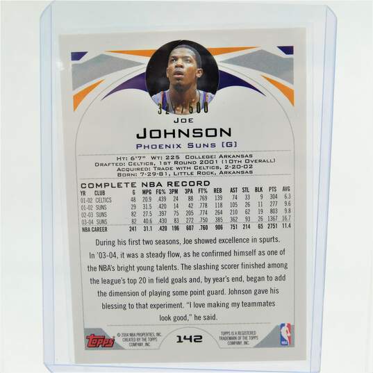 2004-05 Joe Johnson Topps Black /500 Phoenix Suns image number 3