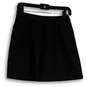 Womens Gray Pleated Front Side Zip Short A-Line Skirt Size 0 image number 1