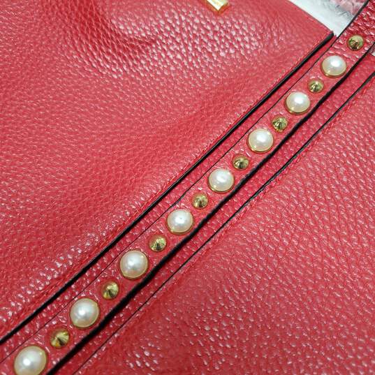 Steve Madden Red Leather Tote Bag image number 8