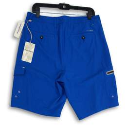NWT Mens Blue Flat Front Slash Pocket Classic Fit Bermuda Shorts Size 33 alternative image