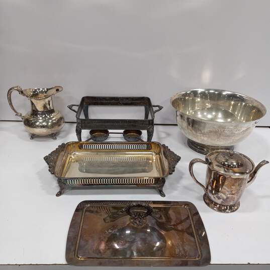 Bundle of Assorted Silver-Plated Serving Dishes image number 1