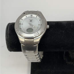 Designer Fossil Silver-Tone Stainless Steel Round Dial Analog Wristwatch