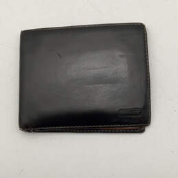 Mens Black Brown Credit Card Slots Two Compartment Billfold Wallet