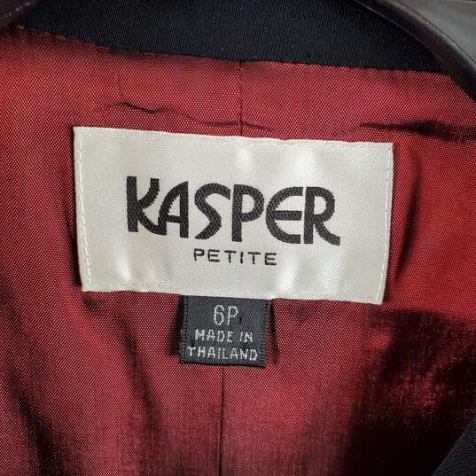 Buy the Kasper Petite Women Black Skirt Suit Sz 6P