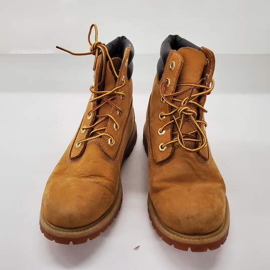 Timberland 6in Waterville Double Collar Wheat Nubuck Leather Boots Women's Size 7M image number 2